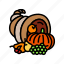 harvest, cornucopia, autumn, season, fall, leaf 