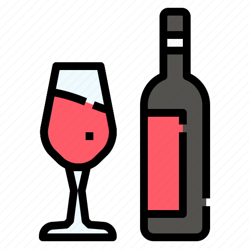 Alcoholic, bottle, drink, glass, wine icon - Download on Iconfinder