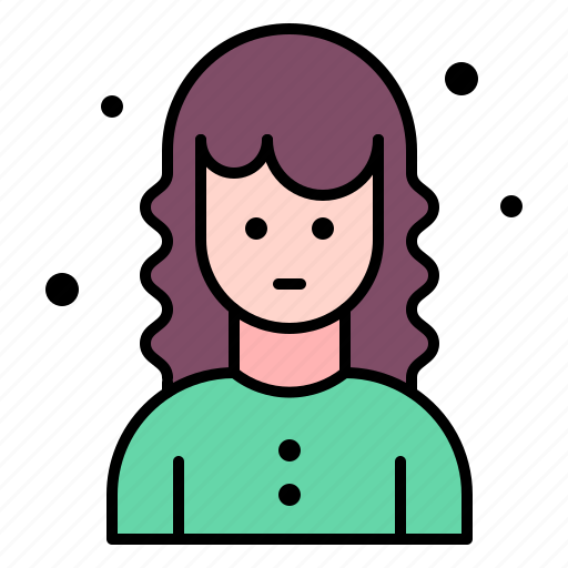 User, hair, woman, curly, hairstyles icon - Download on Iconfinder
