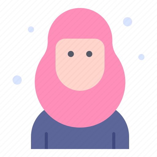 Muslim, hijab, female, wearing, woman icon - Download on Iconfinder
