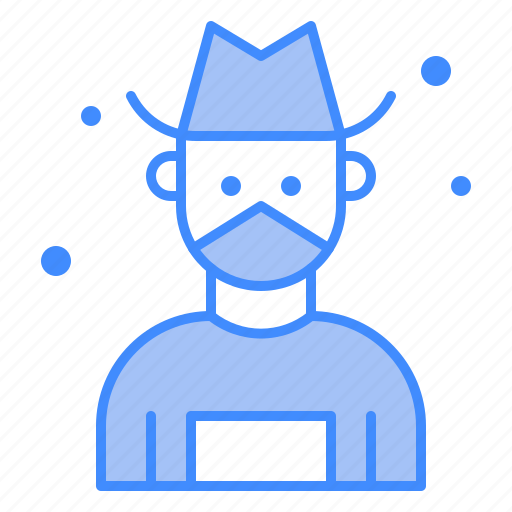 Farmer, man, caucasian, overalls, hat icon - Download on Iconfinder