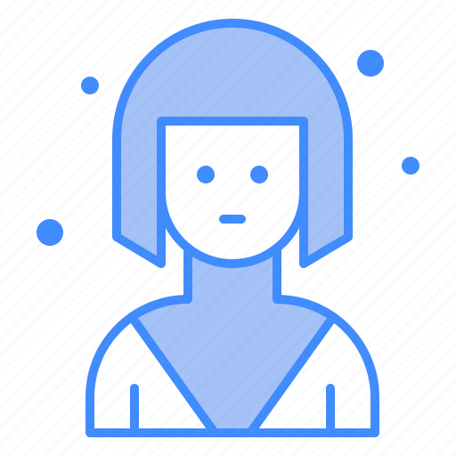 Hair, user, short, girl, woman, profile icon - Download on Iconfinder