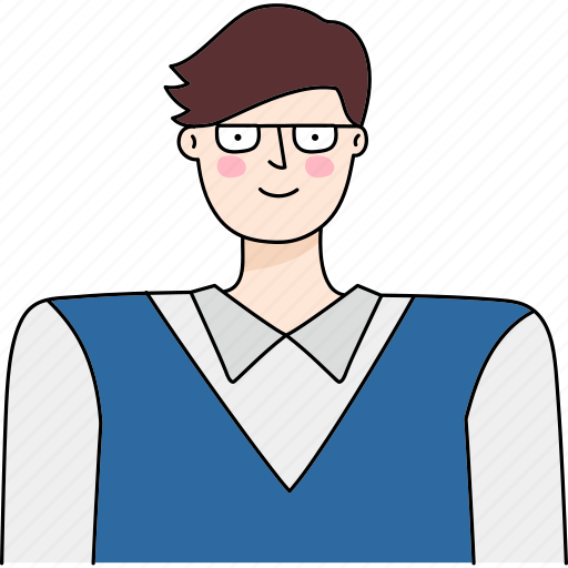 Fringe, glasses, guy, handsome, avatar, man icon - Download on Iconfinder
