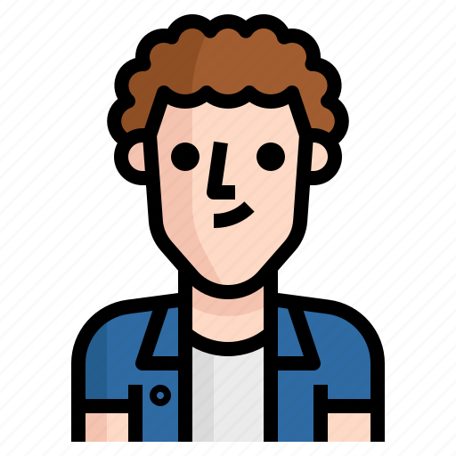 Avatar, brown, curly, guy, handsome, man icon - Download on Iconfinder