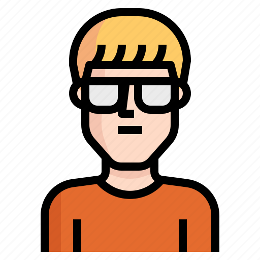 Avatar, fringe, glasses, guy, handsome, man, short icon - Download on Iconfinder