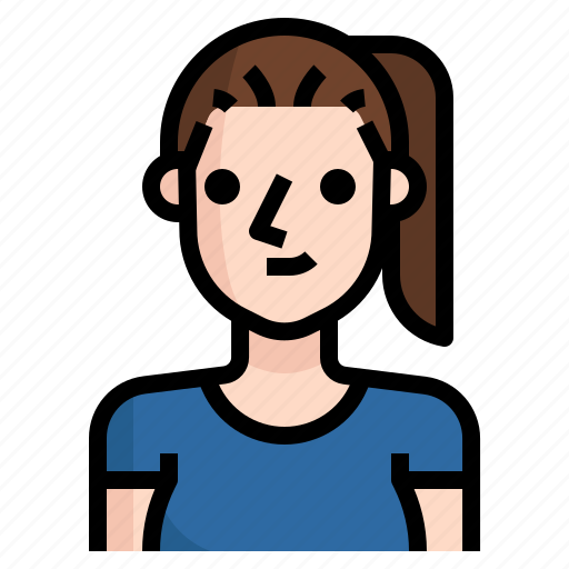 Avatar, brown, girl, glasses, hair, woman icon - Download on Iconfinder