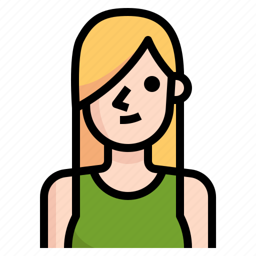Avatar, blonde, girl, hair, long, straight, woman icon - Download on Iconfinder