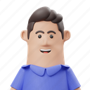 employee, avatar, character, cartoon, face, head, cute, hairstyle, profession, business, man 