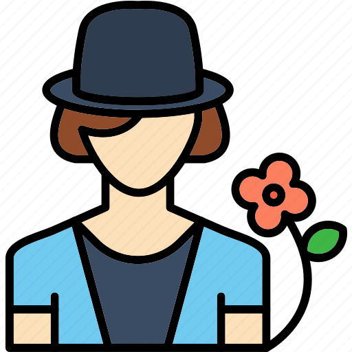 Florist, flower, gardener, occupation, profession, man icon - Download on Iconfinder