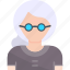 old, woman, avatar, elderly, female, people, user 