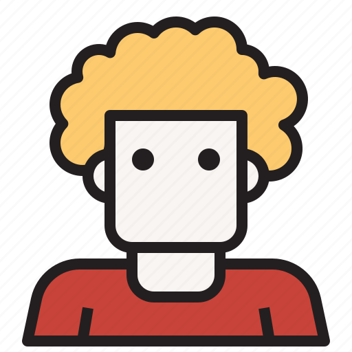 Curly, man, avatar, face, profile icon - Download on Iconfinder