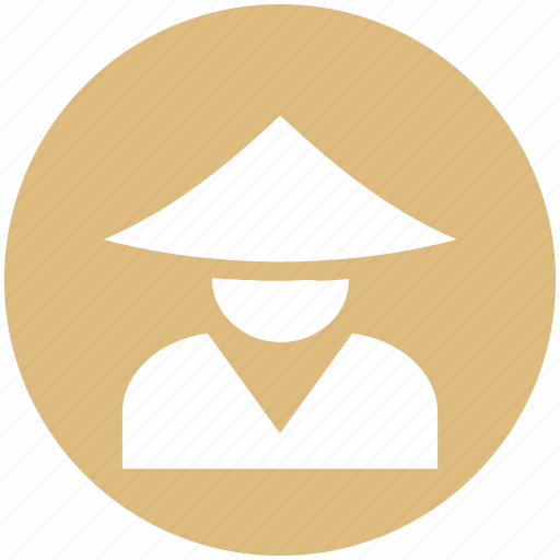 Asian, avatar, conical, hat, japanese, man, traditional icon - Download on Iconfinder
