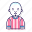 avatar, bald, character, goatee, man, person, user 