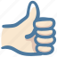 awesome, doodle, good, hand, like, thumbs up 