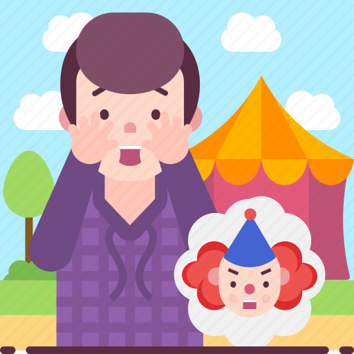 Avatar, circus, clowns, coulrophobia, fear, man, phobia icon - Download on Iconfinder