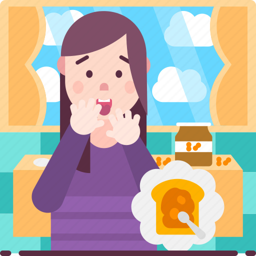 Arachibutyrophobia, avatar, fear, peanut butter, phobia, woman icon - Download on Iconfinder