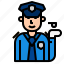 avatar, cartoon, man, police 