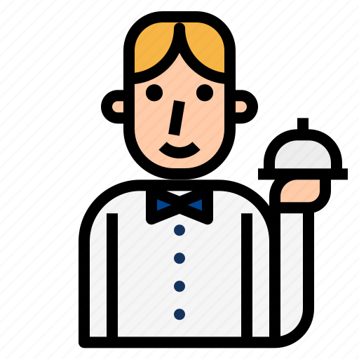 Butler, catering, concierge, service, tray, waiter icon - Download on Iconfinder