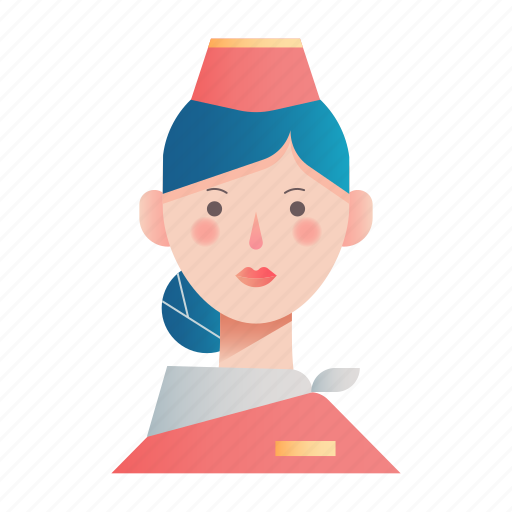 Air hostess, airplane, cabin, crew, flight attendant, service, travel icon - Download on Iconfinder