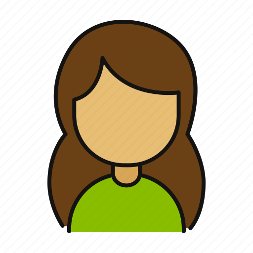 Female, girl, woman, profile, avatar icon - Download on Iconfinder