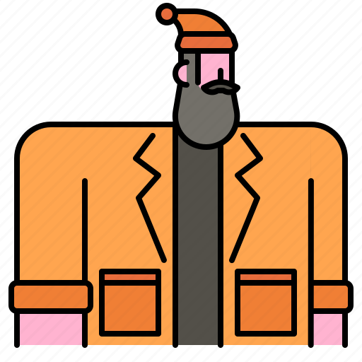 Man, avatar, character, male, jacket, beard, person icon - Download on Iconfinder