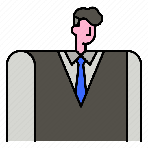 Man, avatar, user, vest, necktie, uniform, person icon - Download on Iconfinder