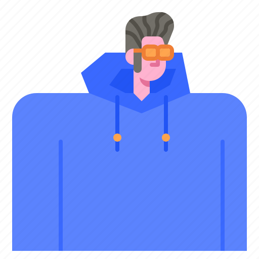 Man, avatar, hoodie, glasses, user, young, guy icon - Download on Iconfinder