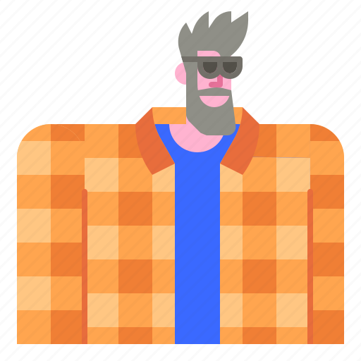 Man, avatar, plaid, hipster, male, glasses, user icon - Download on Iconfinder