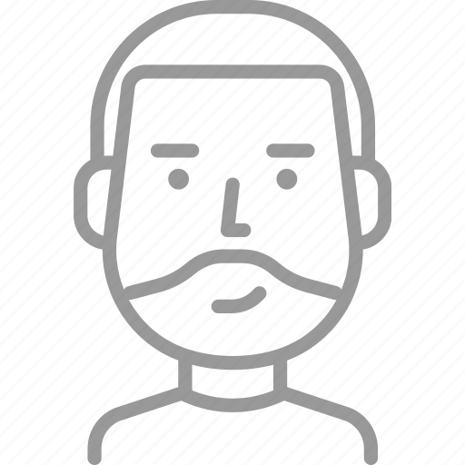 Avatar, bald, beard, hair, male, man, style icon - Download on Iconfinder