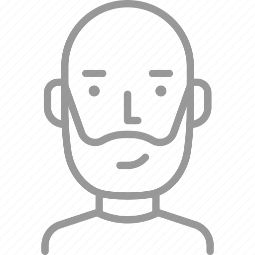Avatar, bald, beard, male, man, men, old icon - Download on Iconfinder