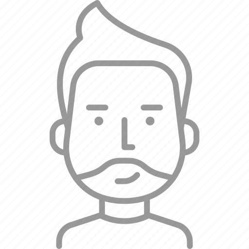 Avatar, beard, hair, male, man, style icon - Download on Iconfinder
