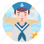 avatar, people, profession, sailor, user 