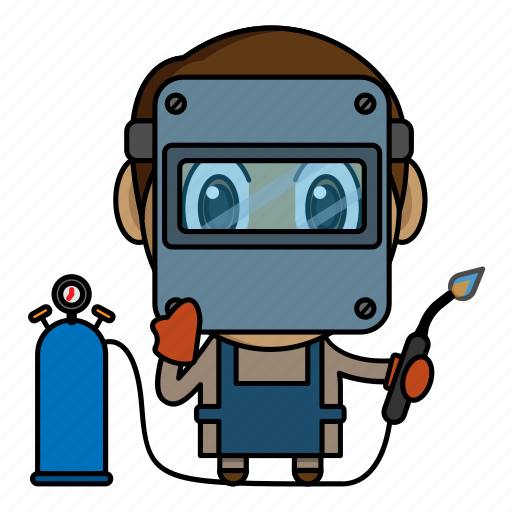 Avatar, chibi, handyman, profession, welder icon - Download on Iconfinder