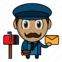 avatar, chibi, mail, postman, profession
