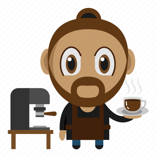 Avatar, barista, chibi, coffee, profession icon - Download on Iconfinder