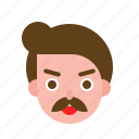 avatar, man, mustache, profile, uncle