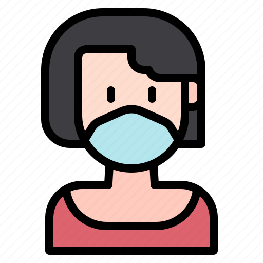 People, medical, hair, mask, female, masks, woman icon - Download on Iconfinder