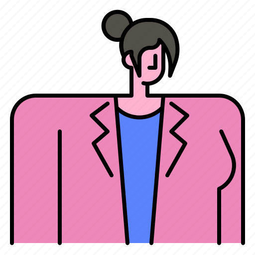 Woman, avatar, suit, coat, fashion, user, uniform icon - Download on Iconfinder