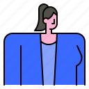 woman, avatar, uniform, business, employee, person, portrait