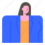 woman, avatar, office, uniform, business, person, user 