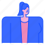 woman, avatar, uniform, business, employee, person, portrait 