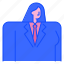 woman, avatar, uniform, business, employee, person, user 