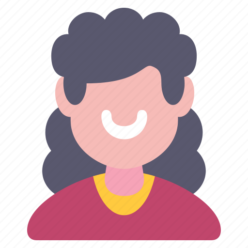 Curly, hair, woman, girl, avatar, people icon - Download on Iconfinder