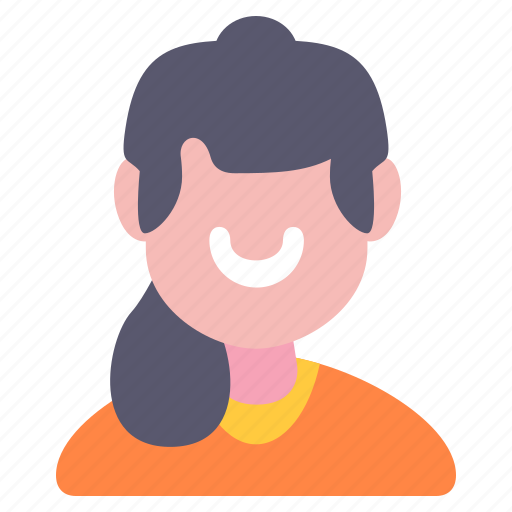 Ponytail, woman, young, people, avatar icon - Download on Iconfinder