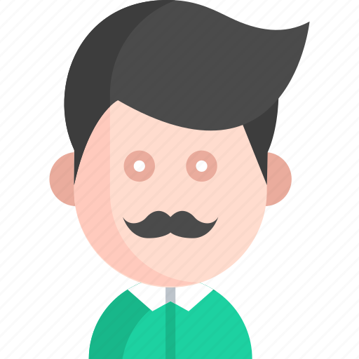 Man, moustache, user, boy, avatar, person icon - Download on Iconfinder
