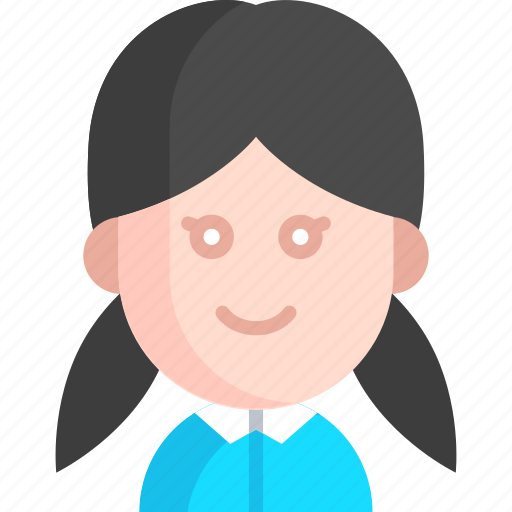 Woman, ponytail, user, girl, avatar, person icon - Download on Iconfinder