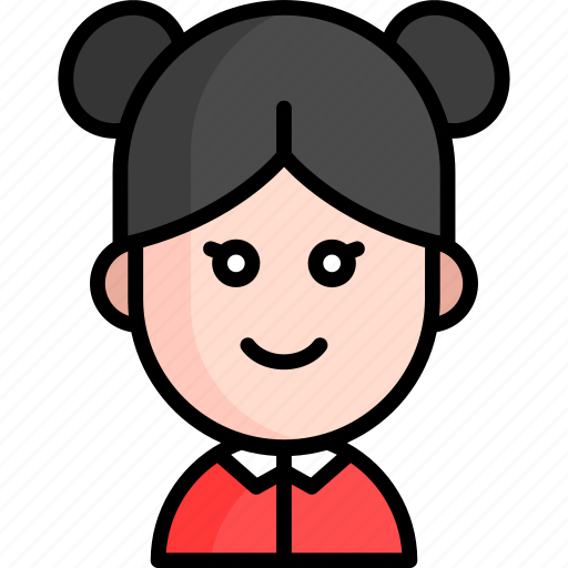 Woman, bun, user, girl, avatar, person icon - Download on Iconfinder