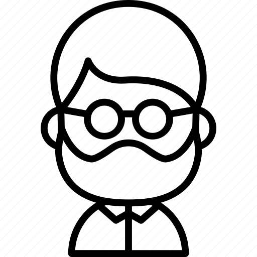 Man, moustache, beard, glasses, user, boy, avatar icon - Download on Iconfinder