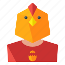 avatar, chicken, account, person, profile, user