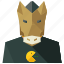 avatar, horse, man, person, profile, user 